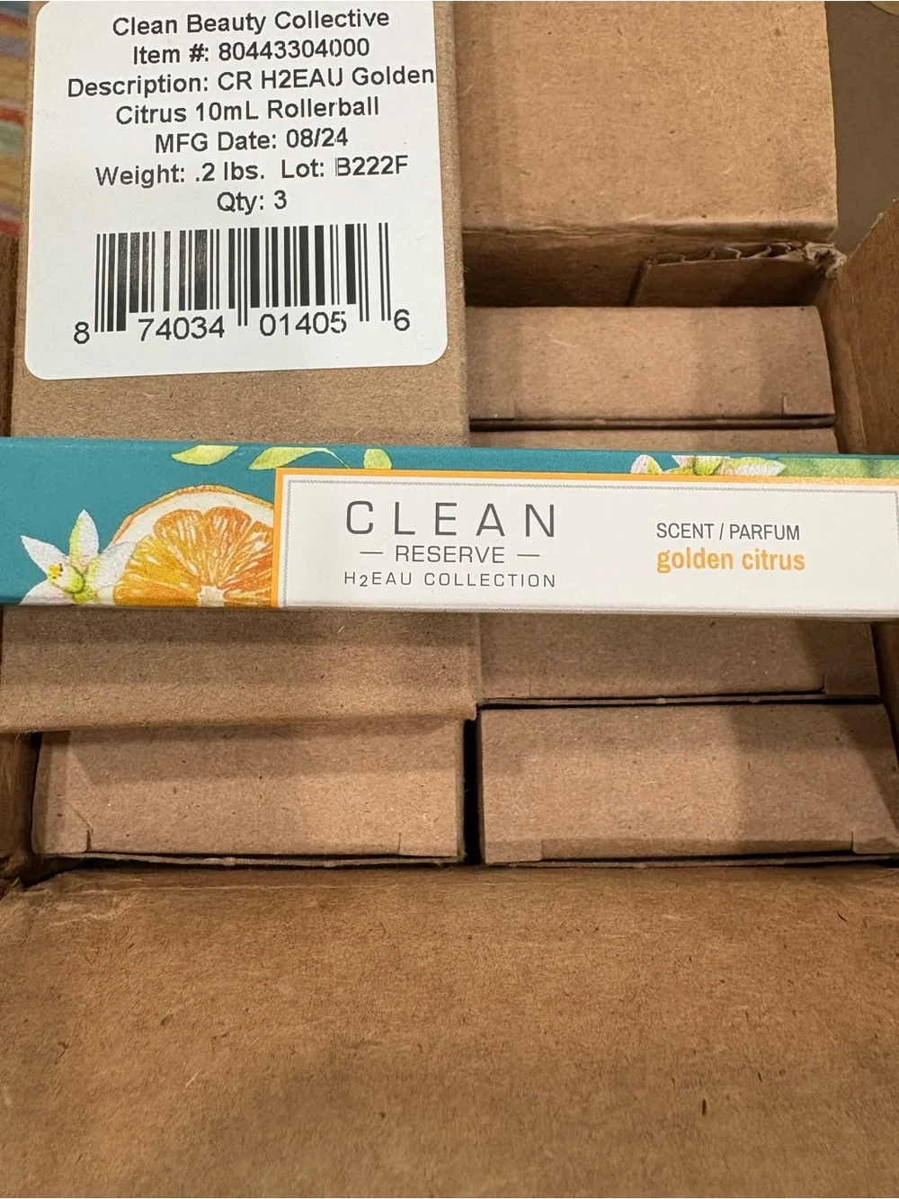 Clean Reserve Golden Citrus 10ML Rollerball Case Pack of 24 new in box
